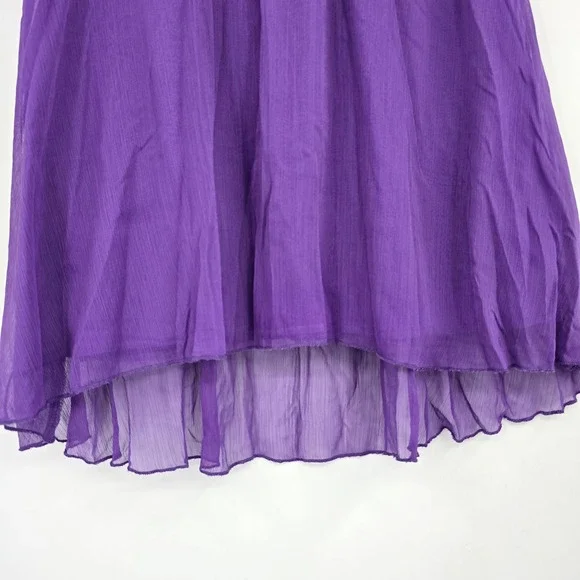 Aeropostale Purple High Low Mini Skirt Womens Small Sheer Layered Boho Fairycore - Picture 6 of 9
